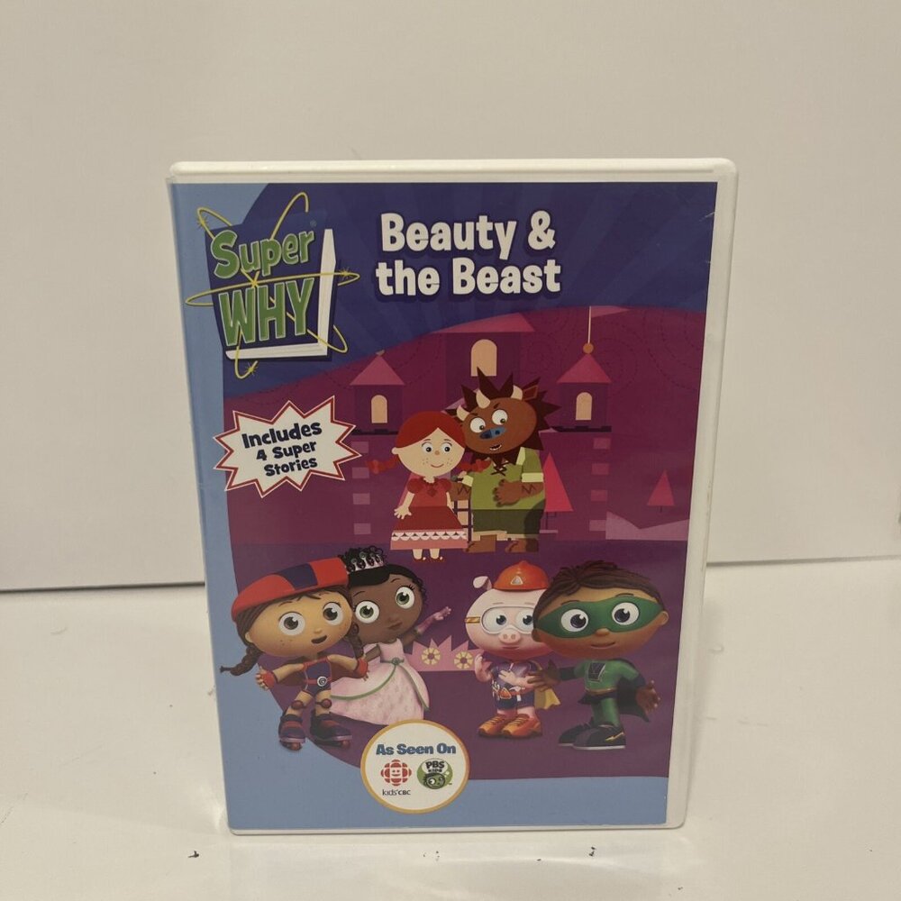 SUPER WHY!  Beauty & the Beast DVD PBS Kids CBC  *RARE!   *TESTED! OOP